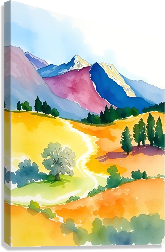 Watercolor Landscape 3 Canvas Print