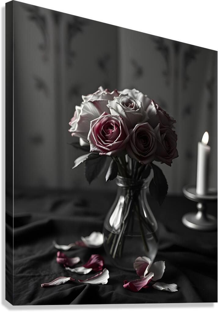 Shadow Roses Canvas Print