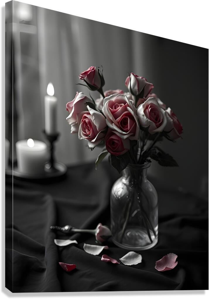 Shadow Roses 4 Canvas Print