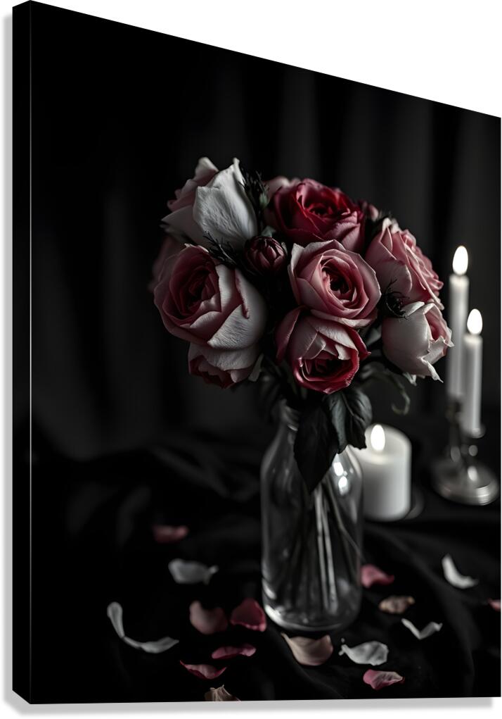 Shadow Roses 2 Canvas Print