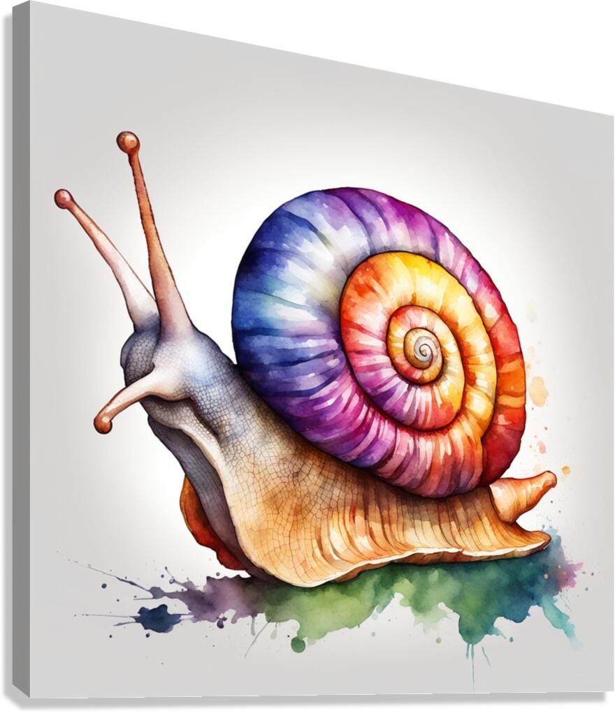 Rainbow Snail 2 Canvas Print