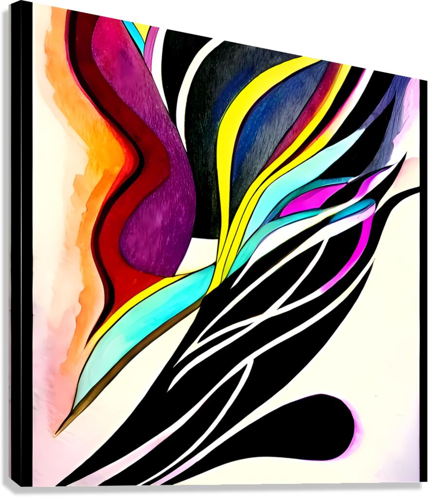 Vivid Flowing Patterns Canvas Print