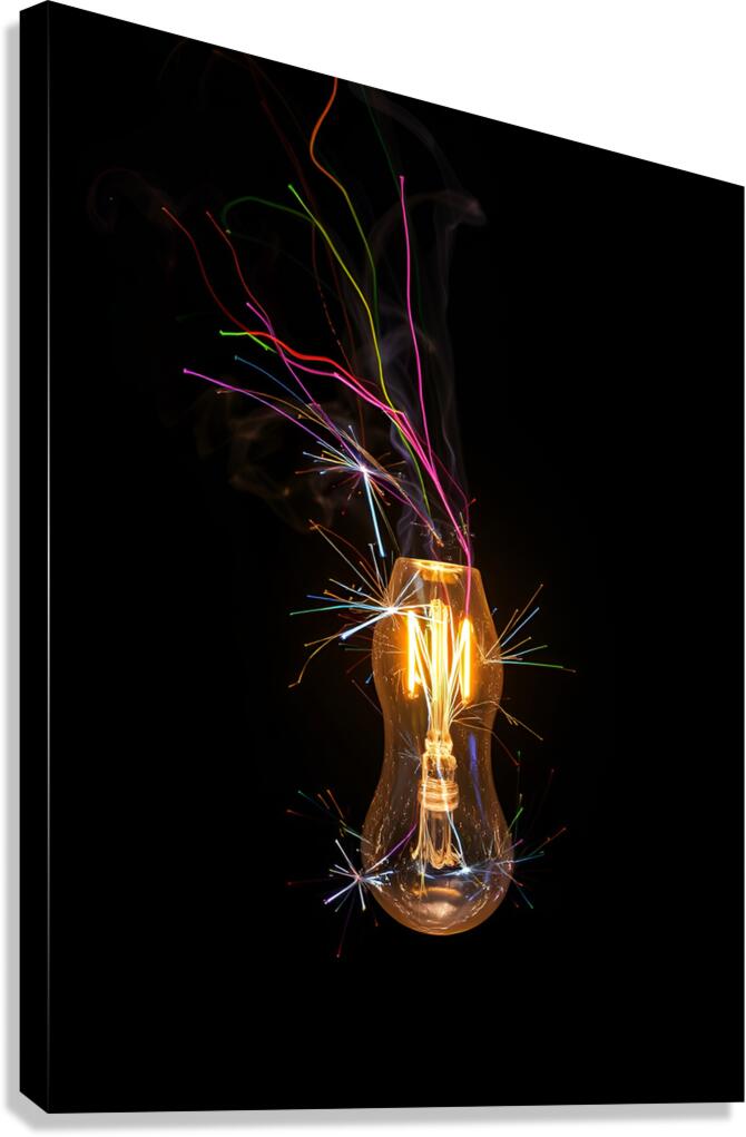 Creative Light Bulb Explosion Canvas Print