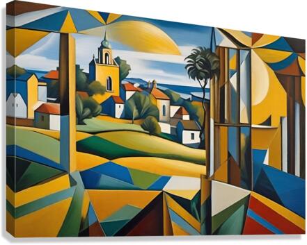 Cubist Village Canvas Print