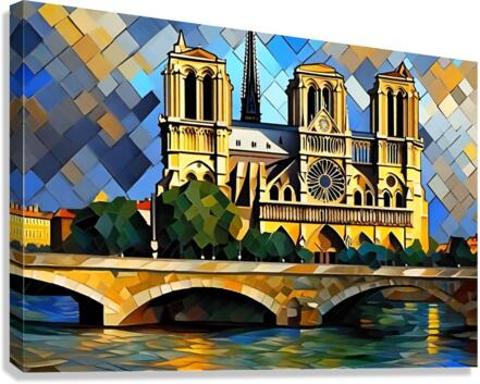 Notre Dame Mosaic 3 Canvas Print