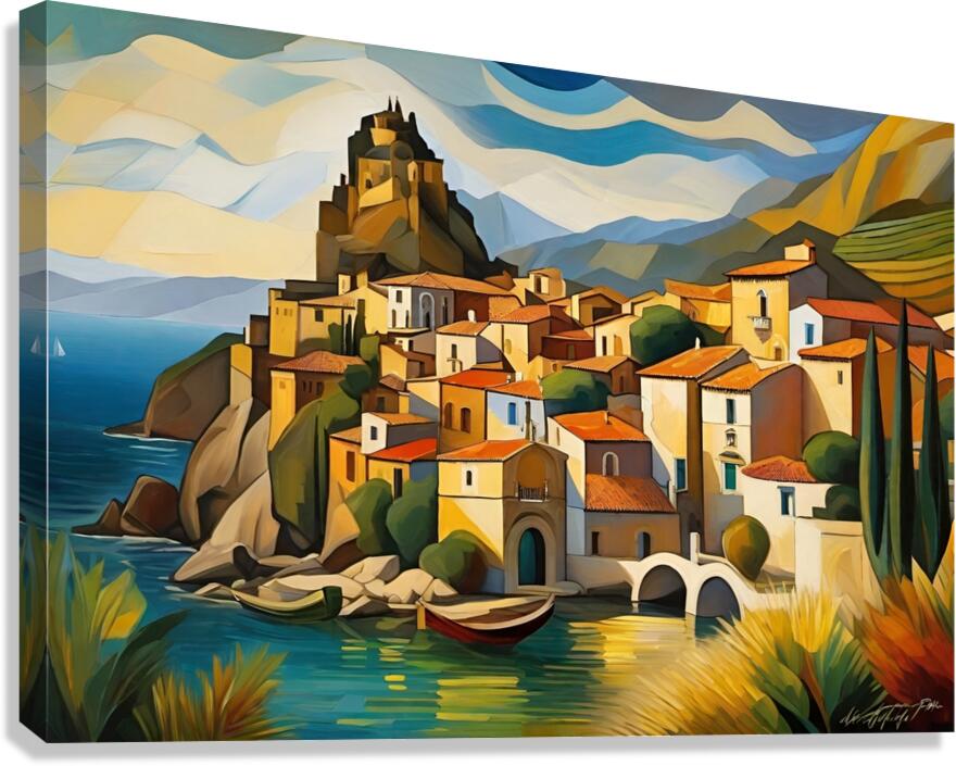 Sun-Kissed Cliffs Canvas Print