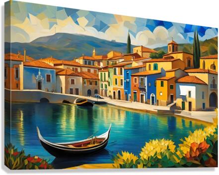 Mediterranean Harbor Canvas Print