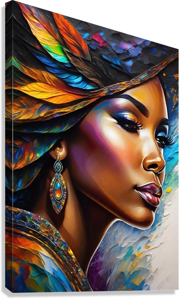 Vibrant Feathers Canvas Print