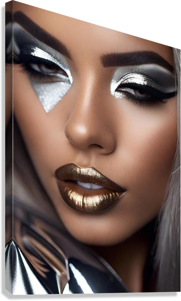 Silver Gaze Canvas Print