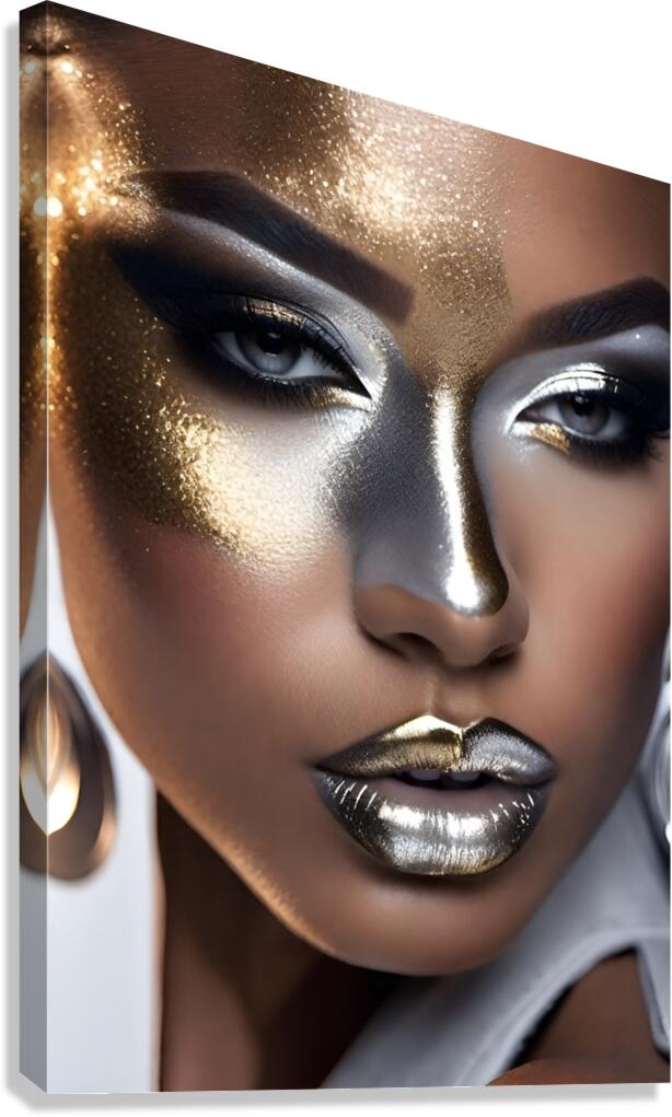 Golden Silver Eclipse Canvas Print