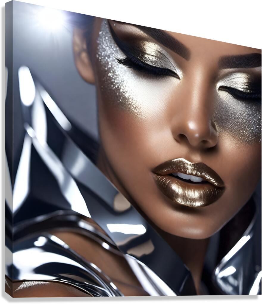 Gilded Future Galactic Canvas Print