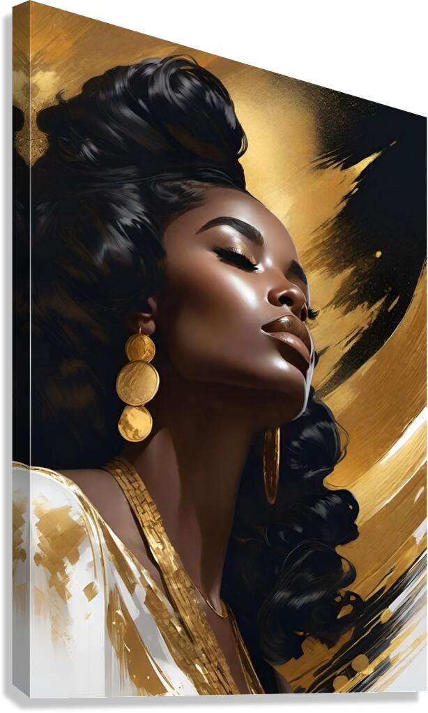 Gold and black 14 Canvas Print