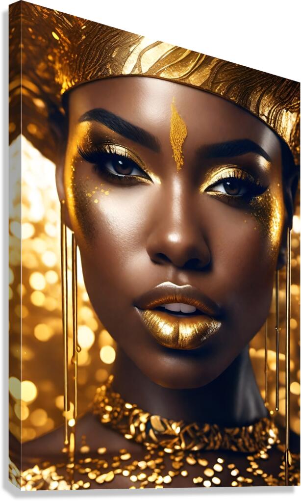 Gold and black 6 Canvas Print