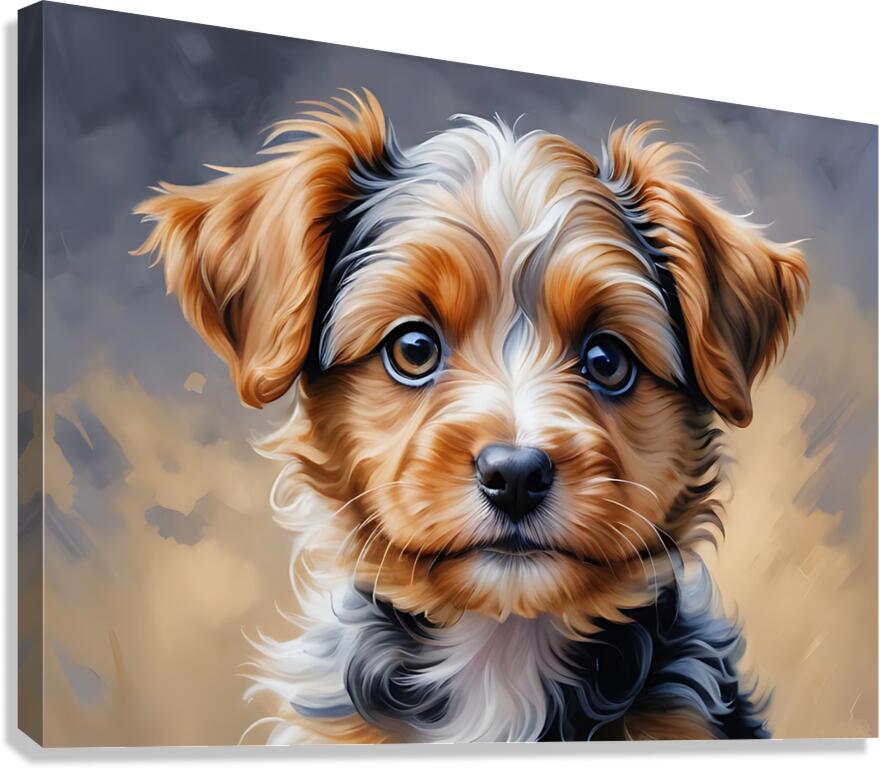Yorkshire puppy 3 Canvas Print