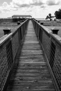 Bridge lake wooden pier