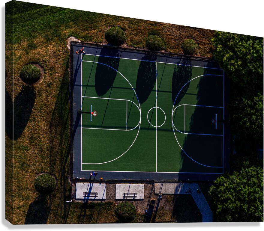 Aerial View - BBall Court  Canvas Print