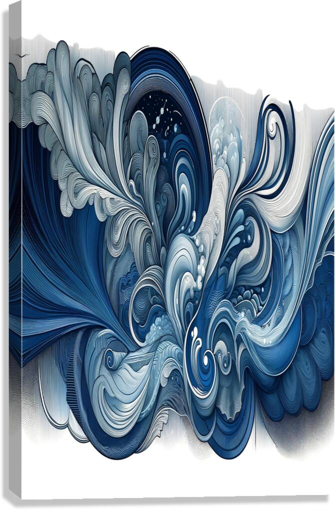 Abstract - Aqua Flow Canvas Print