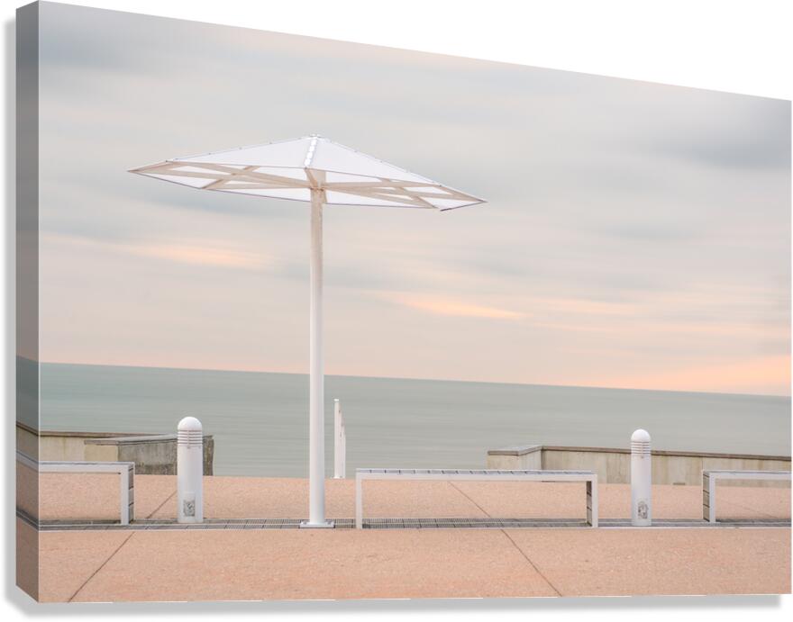 Shelter by the Sea Canvas Print