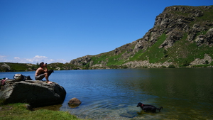 A man in the mountain