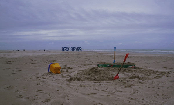 Winter beach in France Print