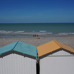 Beach cabins in Normandy
