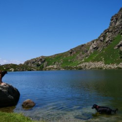 A man in the mountain