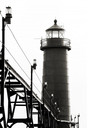 Lighthouse in Black and White