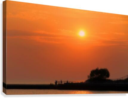 Sunset at the Lake  Canvas Print