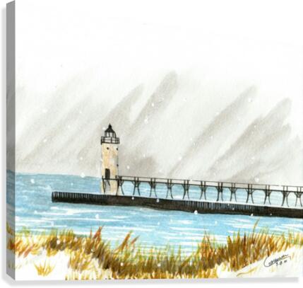 Winter Lighthouse  Canvas Print