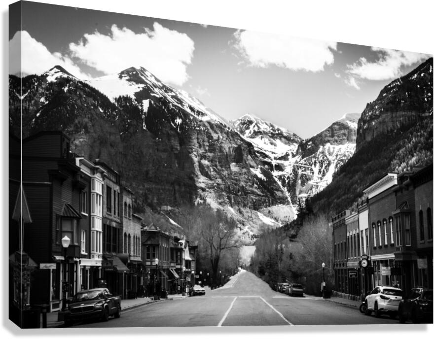 Telluride CO Black and White Canvas Print