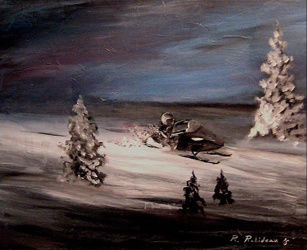 Snowmobiling Print