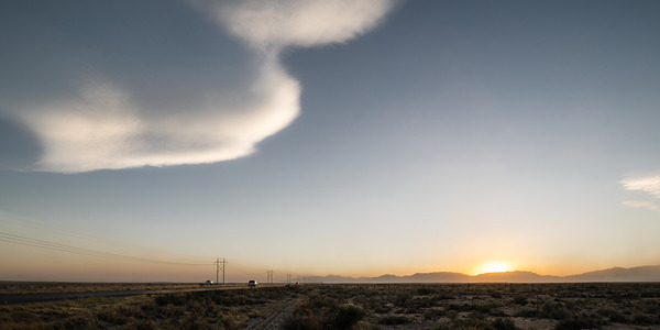 Sunset over US Route 70 Print