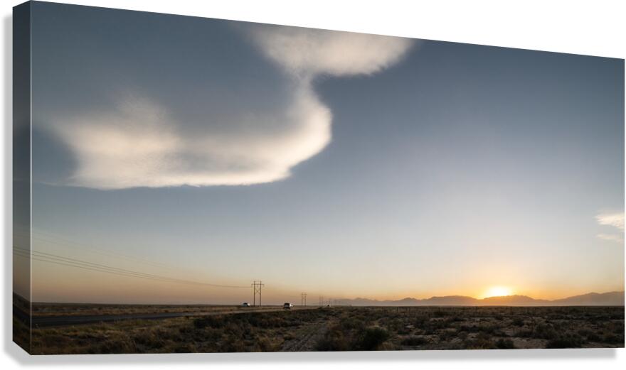 Sunset over US Route 70 Canvas Print