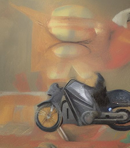 Painting of Motorcylce