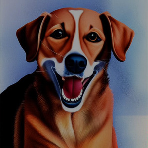 Realistic Painting of Dog