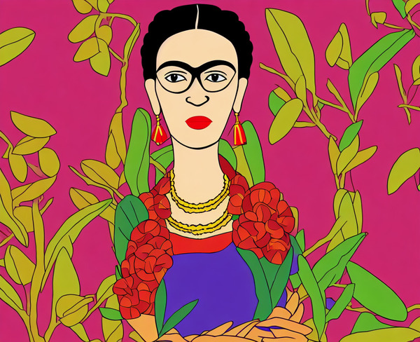 Frida Kahlo Self Portrait by Ladybug