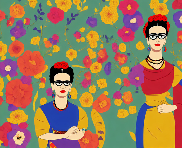 Frida Kahlo Portrait by Ladybug