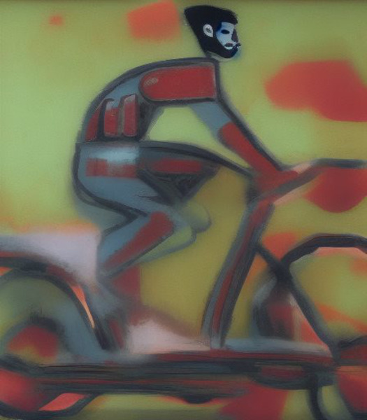 Ghost Motorcycle Print