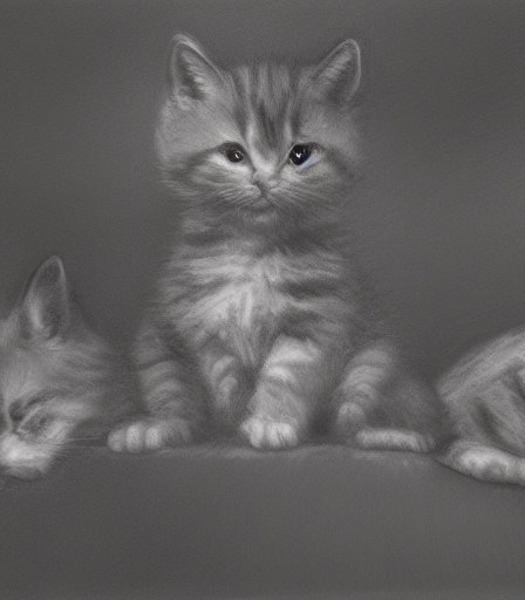 Royal Kitten Print