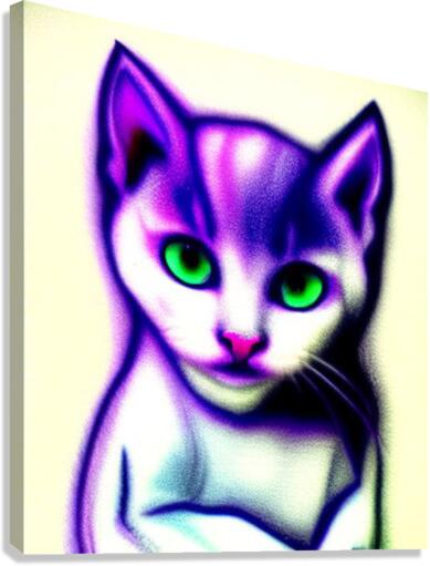 Purring Cat Canvas Print