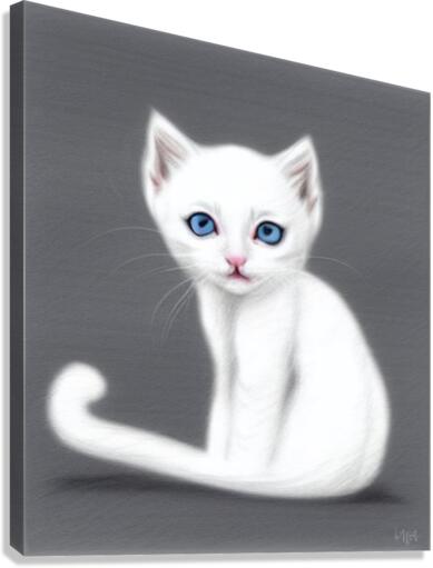 White Kitten Canvas Print