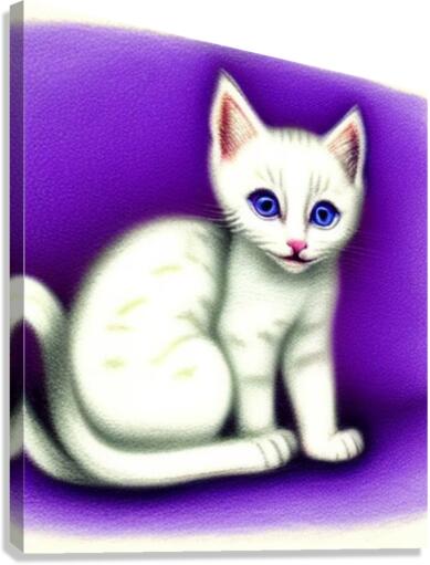 White Kitten Canvas Print