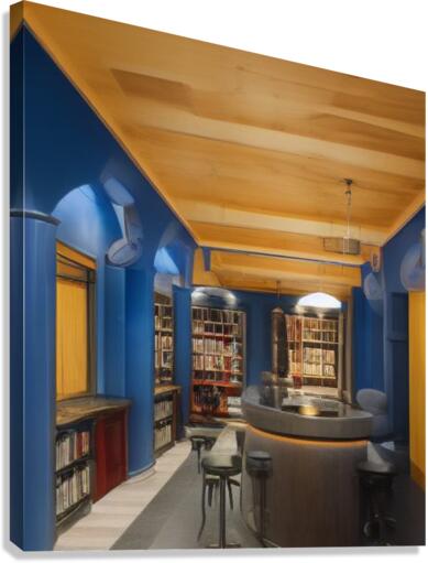 Blue Bar Canvas Print