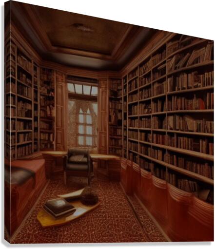 Morroccan Theme Library Canvas Print