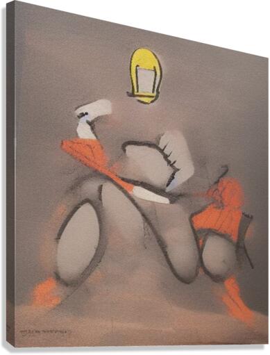 Abstract motorcycle Canvas Print