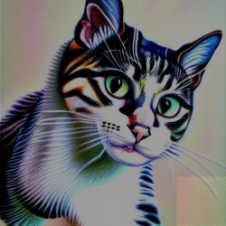 Detailed Drawing of Cat