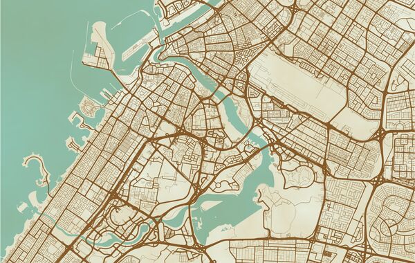 mapart dubai map Print
