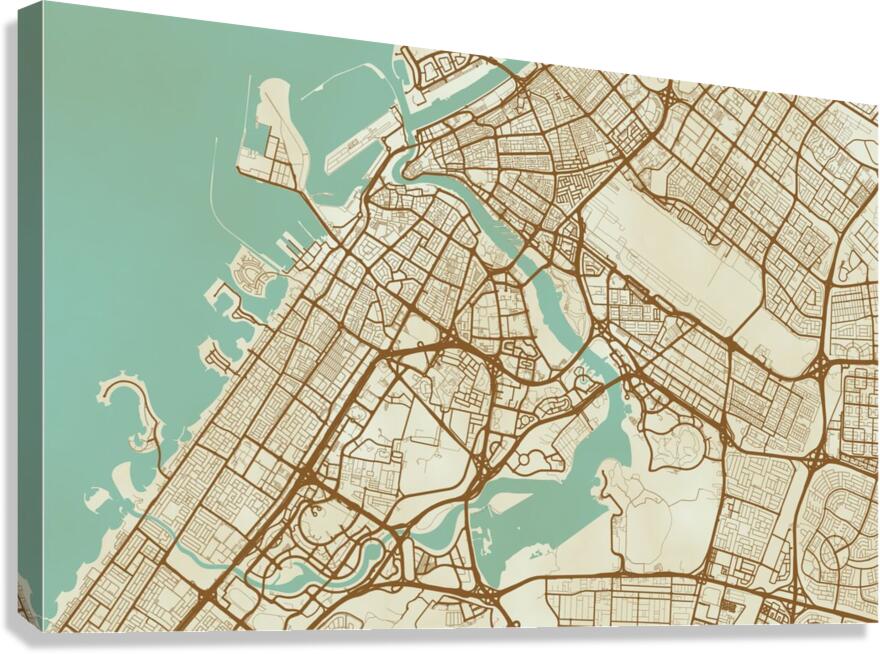 mapart dubai map Canvas Print
