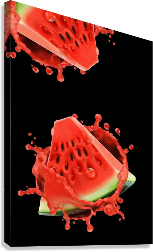 Watermelon paint Canvas Print
