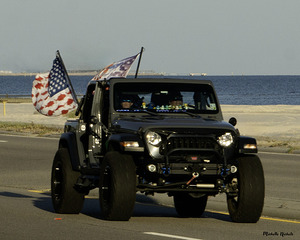 Jeep with Flags